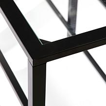 Ari Metal and Glass TV Stand - Black