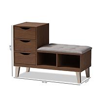 Arielle 3-Drawer Shoe Storage Seating Bench