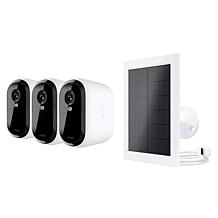 Arlo Essential XL HD Wireless Security Camera 3-pack with Solar Panel