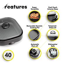 Aroma ASP-218B 4-Qt. 3-in-1 Grillet - Black