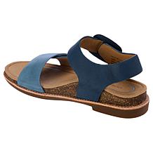"As Is" Aetrex® Claire Memory Foam Arch Support Leather Sandal