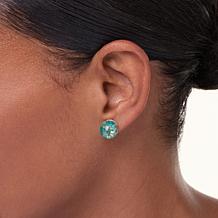 "As Is" Amber Extraordinaire Sterling Silver 11mm Round Stud Earrings