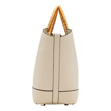 "As Is" Anne Klein Solid Tote with Straw Handle