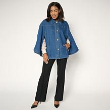 "As Is" Antthony Button-Down Denim Poncho