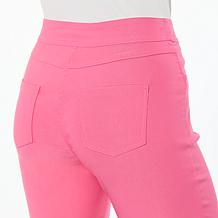 "As Is" Antthony Executive Stretch Pull-On Crop Pant Button Hem Detail