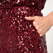 "As Is" Antthony Sequin-Embellished Knit Harem Pant