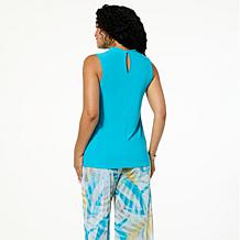 "As Is " Antthony Sleeveless Shirred Neck Halter Tank Top