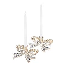"As Is" august & leo 2-Piece Jeweled Bow Candle Holders