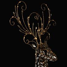 "As Is" August & Leo 28 LED Jeweled Deer Head