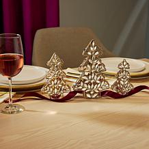 "As Is" august & leo Jeweled Tree Décor 3-piece Set with Gift Boxes