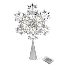 "As Is" august & leo LED Jeweled Snowflake Tree Topper