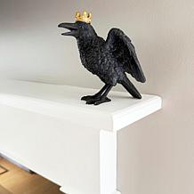 "As Is" august & leo Set of 2 Jeweled Raven Statues