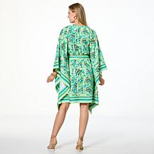 "As Is" Badgley Mischka Micah Belted Caftan Dress