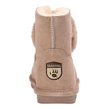 "As Is" BEARPAW® Liv Suede Pom-Pom Boot w/Rain Repellent