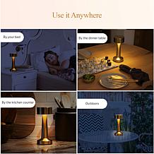 "As Is" Bell + Howell 2-pack Chelsea Deluxe Rechargeable Touch Lamp 