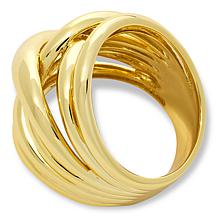 "As Is" Bellezza Bronze Polished Multi-Row Illusion Ring