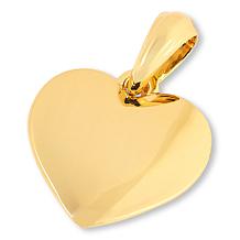 "As Is" Bellezza Bronze Polished Paw Print Heart Pendant