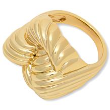 "As Is" Bellezza Bronze Ridged Love Knot Ring
