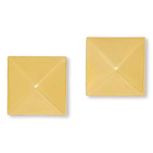 "As Is" Bellezza Bronze Square Pyramid Stud Earrings