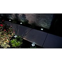 "As Is" Bell+Howell 8-pack 14-LED Solar Color-Changing Disk Lights