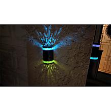 "As Is" Bell+Howell Color-Changing Solar Wall Light - Set of 2