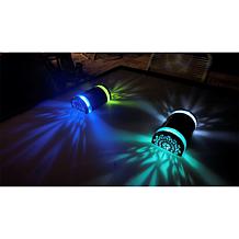 "As Is" Bell+Howell Color-Changing Solar Wall Light - Set of 2