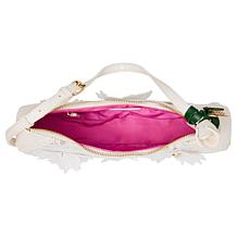 "As Is" Betsey Johnson Lacey Crochet White Shoulder Bag