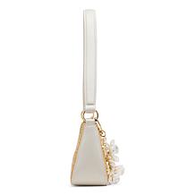 "As Is" Betsey Johnson Raffia Faux Pearl Shoulder Bag