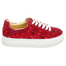 "As Is" Betsey Johnson Reily Rhinestone Platform Sneaker