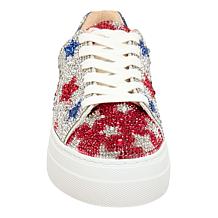 "As Is" Betsey Johnson Sidny Americana Stars Rhinestone Sneaker