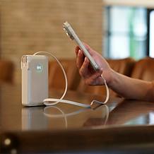 "As Is" Boundless 10,000 mAh Power Bank w/AC Plug & Retractable Typ...