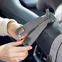 "As Is" Boundless Dual Suede Headrest Hooks - Set of 4