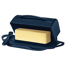 "As Is" Butterie 2-pack Flip-Top Butter Dish with Matching Spreader...