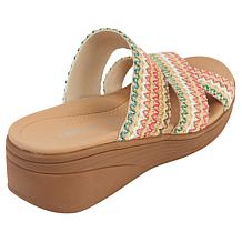 "As Is" BZees Fiona Machine Washable Strappy Wedge Sandal