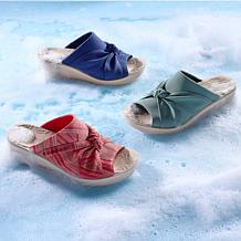 "As Is" Bzees Sandbar Machine Washable Stretch Fabric Knotted Sandal