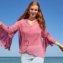 "As Is" C Wonder by Christian Siriano Chiffon Drama Top