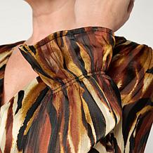 "As Is" C Wonder by Christian Siriano Chiffon Faux Wrap Flounce Dress