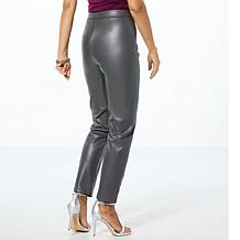 "As Is" C Wonder by Christian Siriano Faux Leather Seamed Pant