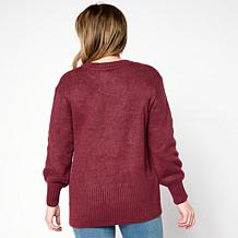 "As Is" C Wonder by Christian Siriano Fuzzy Knit Balloon-Sleeve Swe...