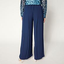 "As Is" C Wonder by Christian Siriano Pleated Crepe Wide Leg Trouse...