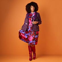"As Is" C Wonder by Christian Siriano Tweed and Faux Leather Moto J...