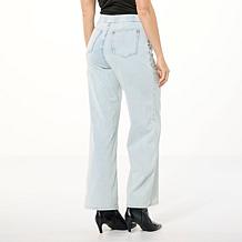 "As Is" C Wonder by Christian Siriano Wonder Stretch Denim Wide Leg...