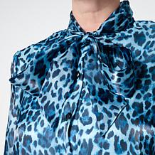 "As Is" C Wonder Chiffon Faux Wrap Flounce Dress