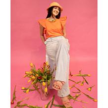 "As Is" C Wonder Eyelet Sleeve Tee