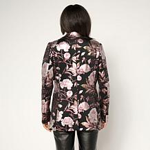 "As Is" C Wonder Foil-Printed Scuba Knit Blazer