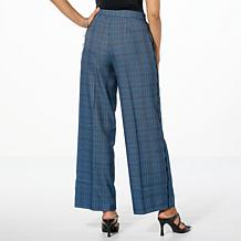 "As Is" C Wonder Glen Plaid 2-Tone Wide Leg Trouser