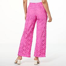 "As Is" C Wonder Lace Wide-Leg Pant