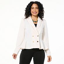 "As Is" C Wonder Pleated Peplum Blazer