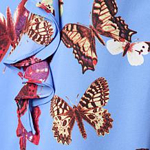 As Is C Wonder Printed Georgette Ruffle Blouse