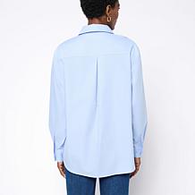 "As Is" C Wonder Rosette Detail Pleated Shirt